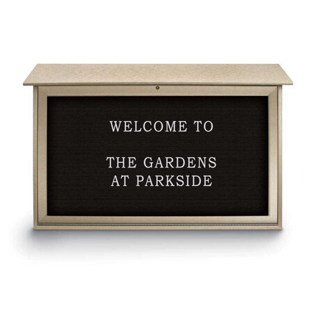 United Visual Products Indoor Enclosed Combo Board, 42"x32", Satin Frame/Green & Dark Spruce UVCB4232-GREEN-DRKSPR